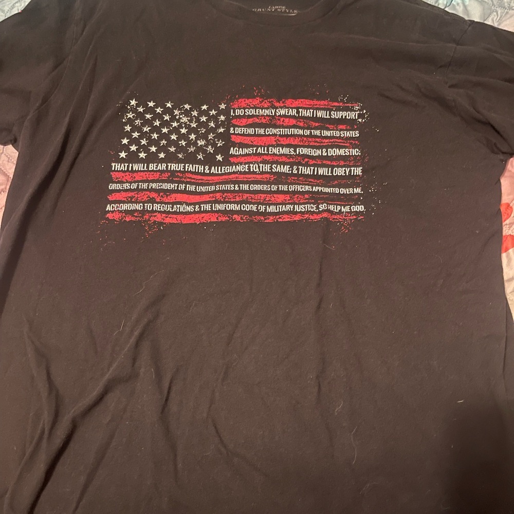 #34 - Grunt Style Black Patriotic Graphic Tee